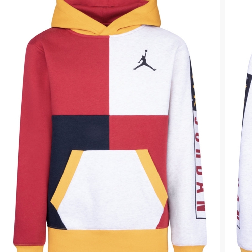Jordan Kids Hoodie in Red, White, and Yellow
